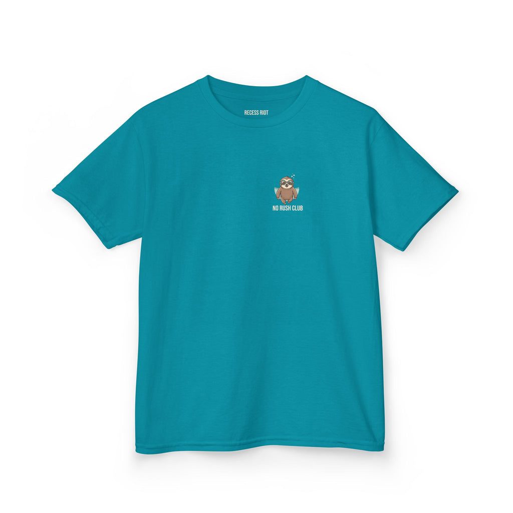 No Rush Club Sloth Tee | Recess Riot Kids Graphic T-Shirt