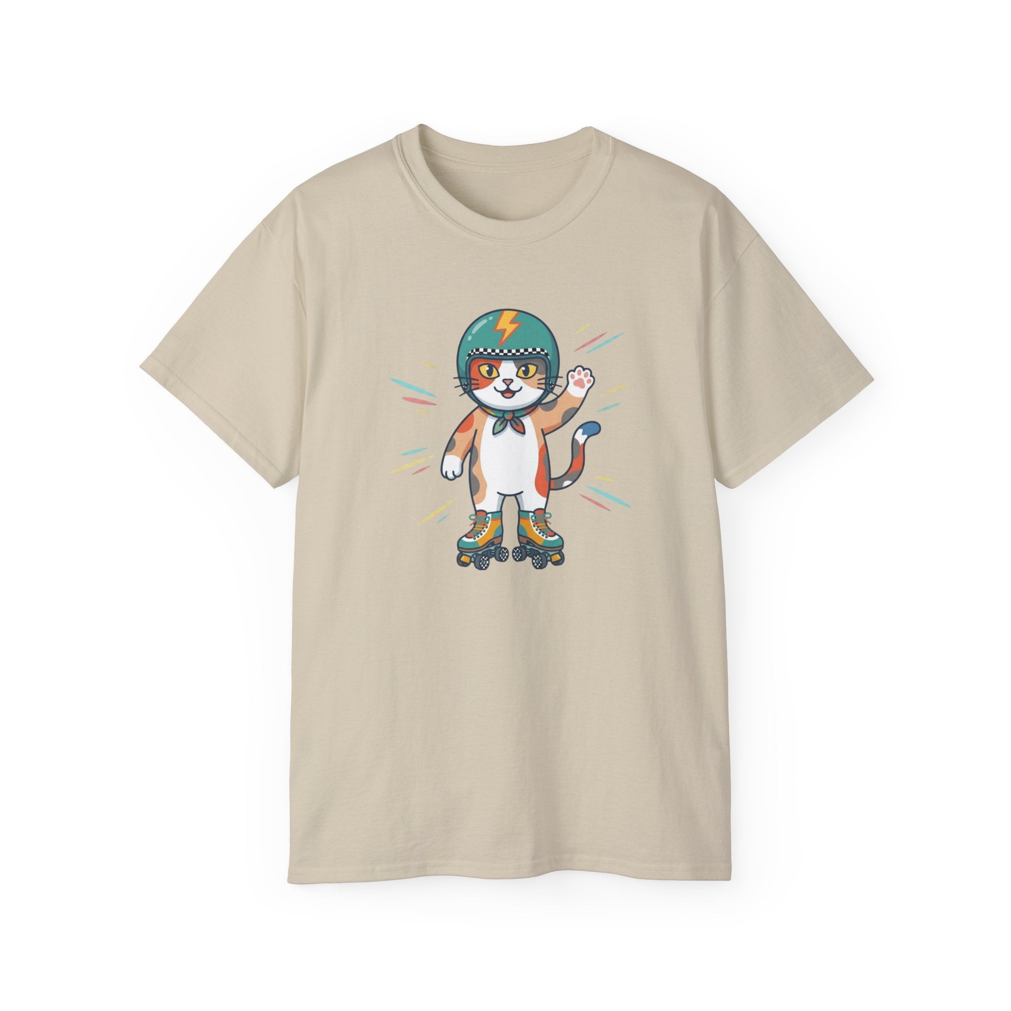 Skate Mode Graphic Tee | Relaxed Oversized Skater Cat Shirt
