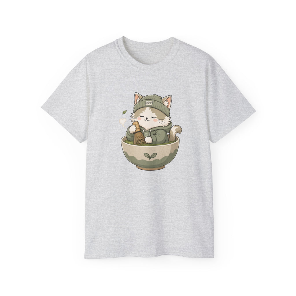 Matcha Mode Graphic Tee | Adult Oversized Matcha Cat T-Shirt | Cute Skateboarding Cat Shirt | Recess Riot