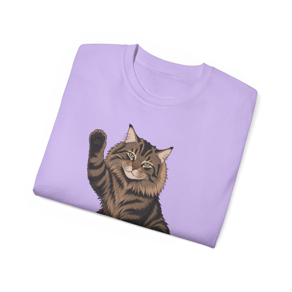Hello Cat Graphic Tee | Relaxed Fit Tee for Cat Lovers