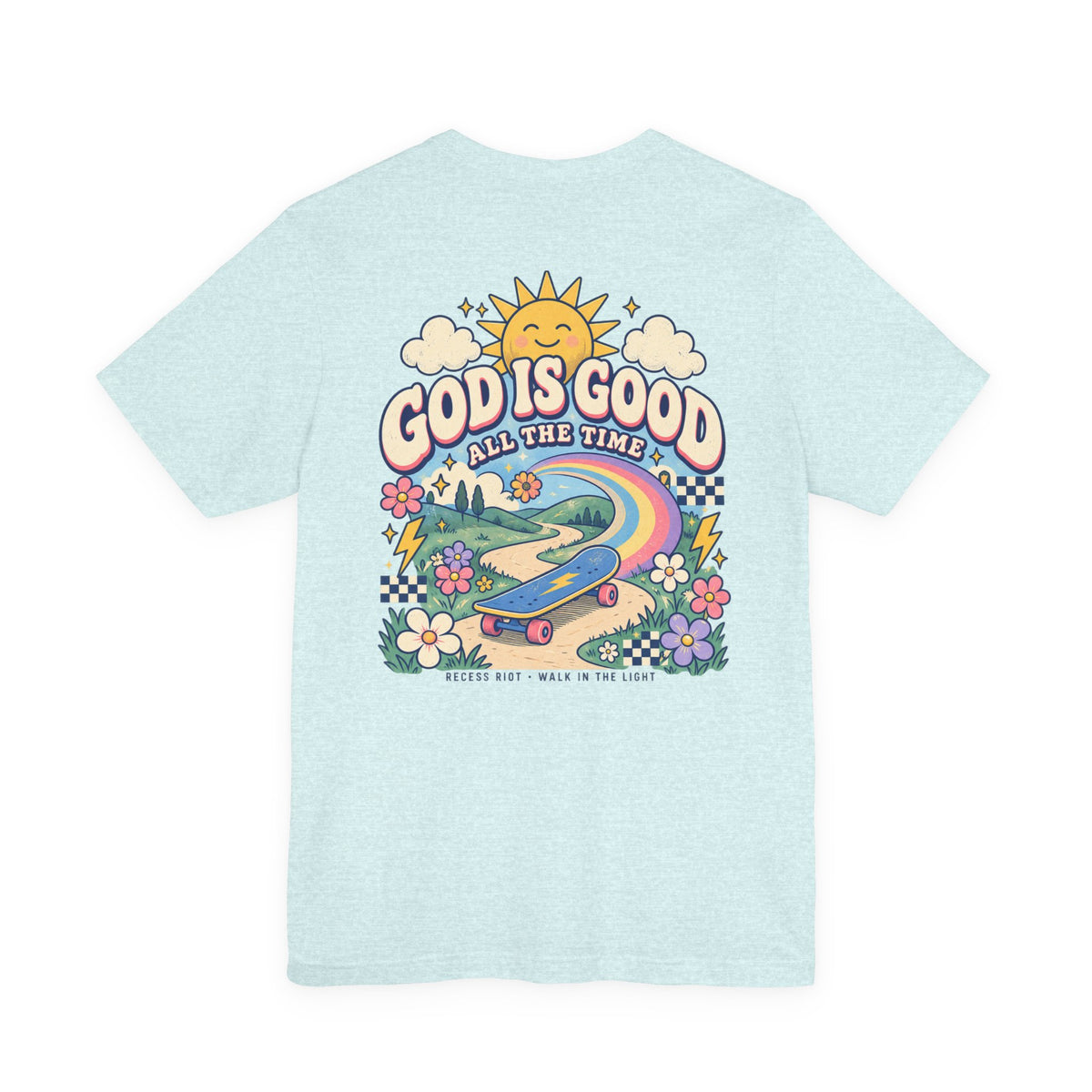 God Is Good Adult Size — Retro Sun Skateboard Graphic