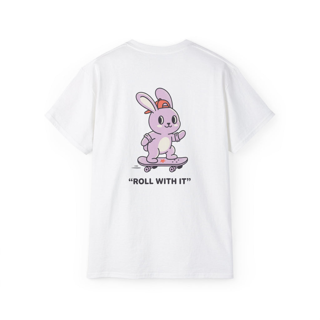 Roll With It Bunny Graphic Tee | Relaxed Oversized Unisex Shirt