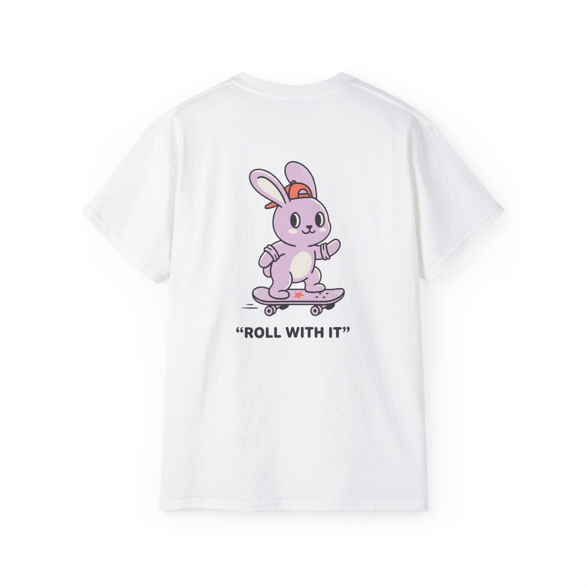 Roll With It Bunny Graphic Tee | Relaxed Oversized Unisex Shirt