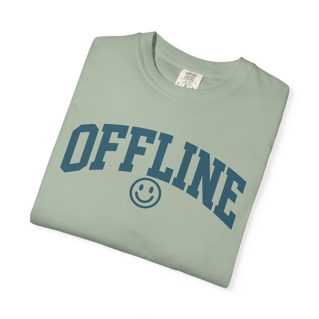 Offline Smile T-Shirt — Vintage Collegiate Graphic Tee