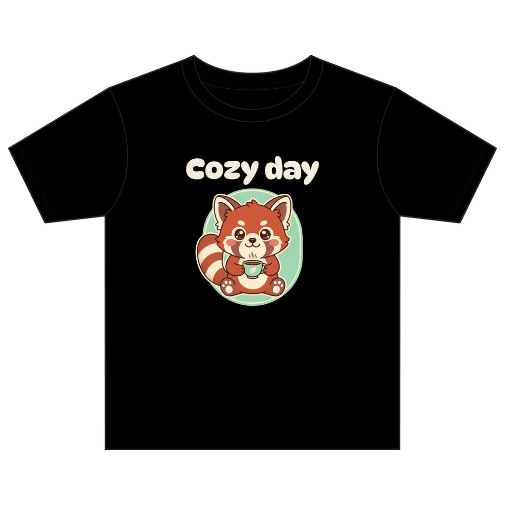 Cozy Day Red Panda Youth Tee — Cute Kids Graphic T-Shirt