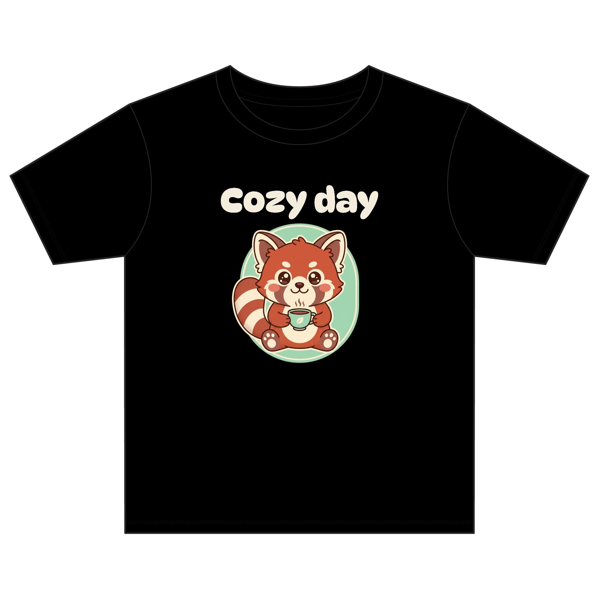 Cozy Day Red Panda Youth Tee — Cute Kids Graphic T-Shirt