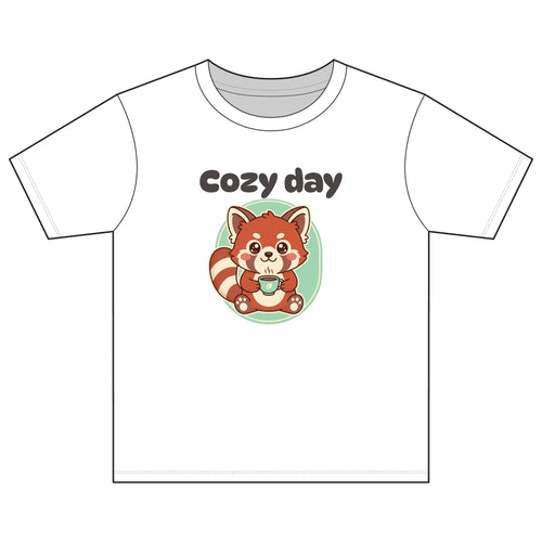 Cozy Day Red Panda Youth Tee — Cute Kids Graphic T-Shirt