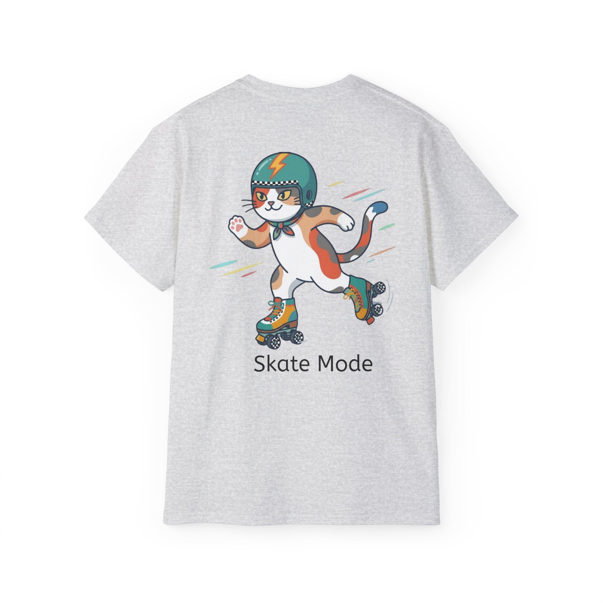 Skate Mode Graphic Tee | Relaxed Oversized Skater Cat Shirt