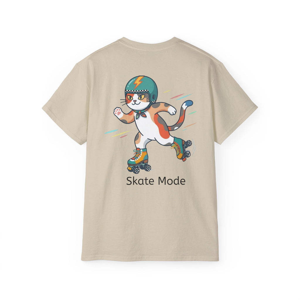 Skate Mode Graphic Tee | Relaxed Oversized Skater Cat Shirt