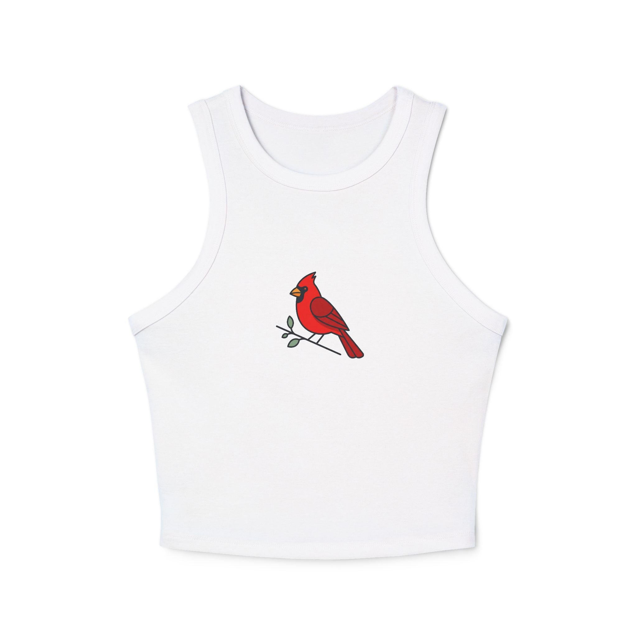 Cardinal Spirit Cropped Tank | Minimalist Bird Graphic Tank for Tweens & Teens