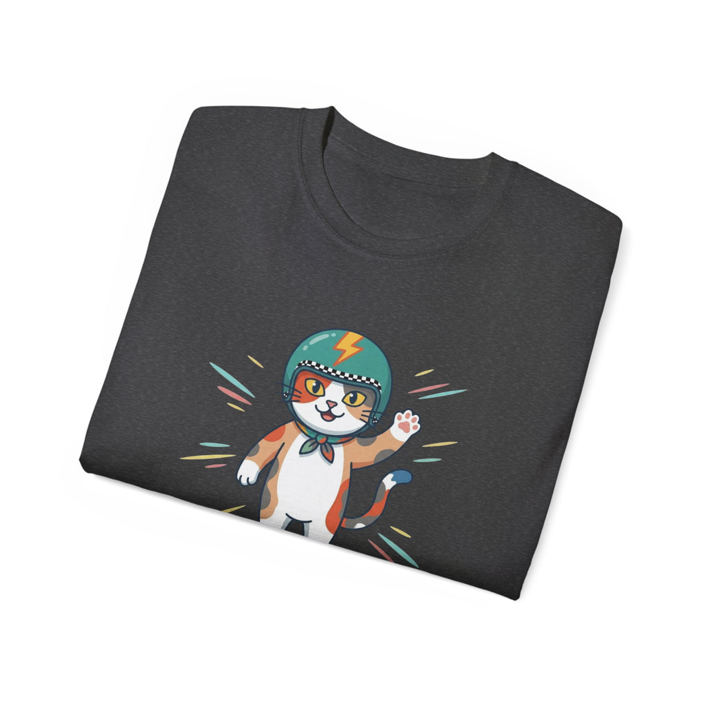 Skate Mode Graphic Tee | Relaxed Oversized Skater Cat Shirt
