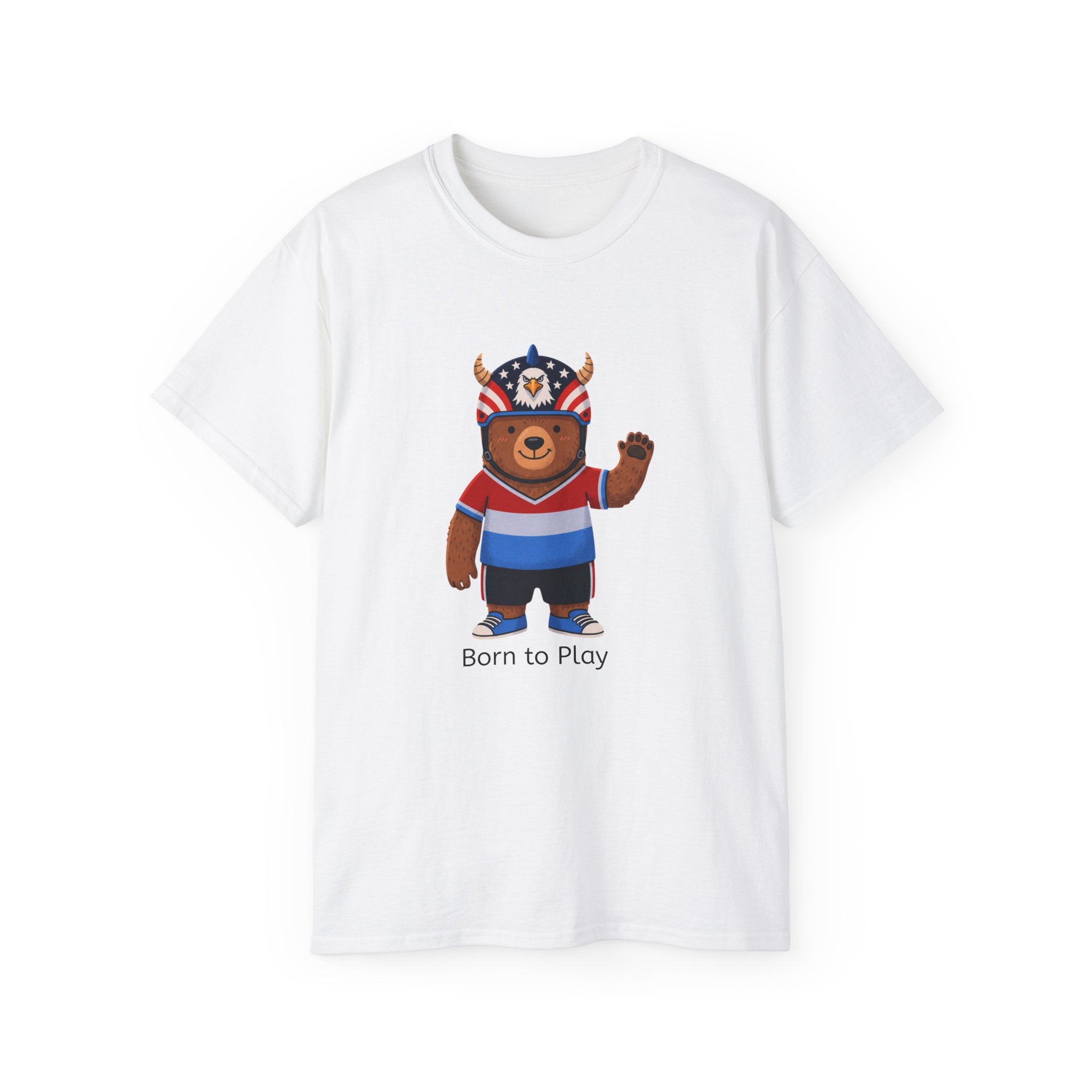 Play Free Graphic Tee | Oversized Americana Bear Shirt