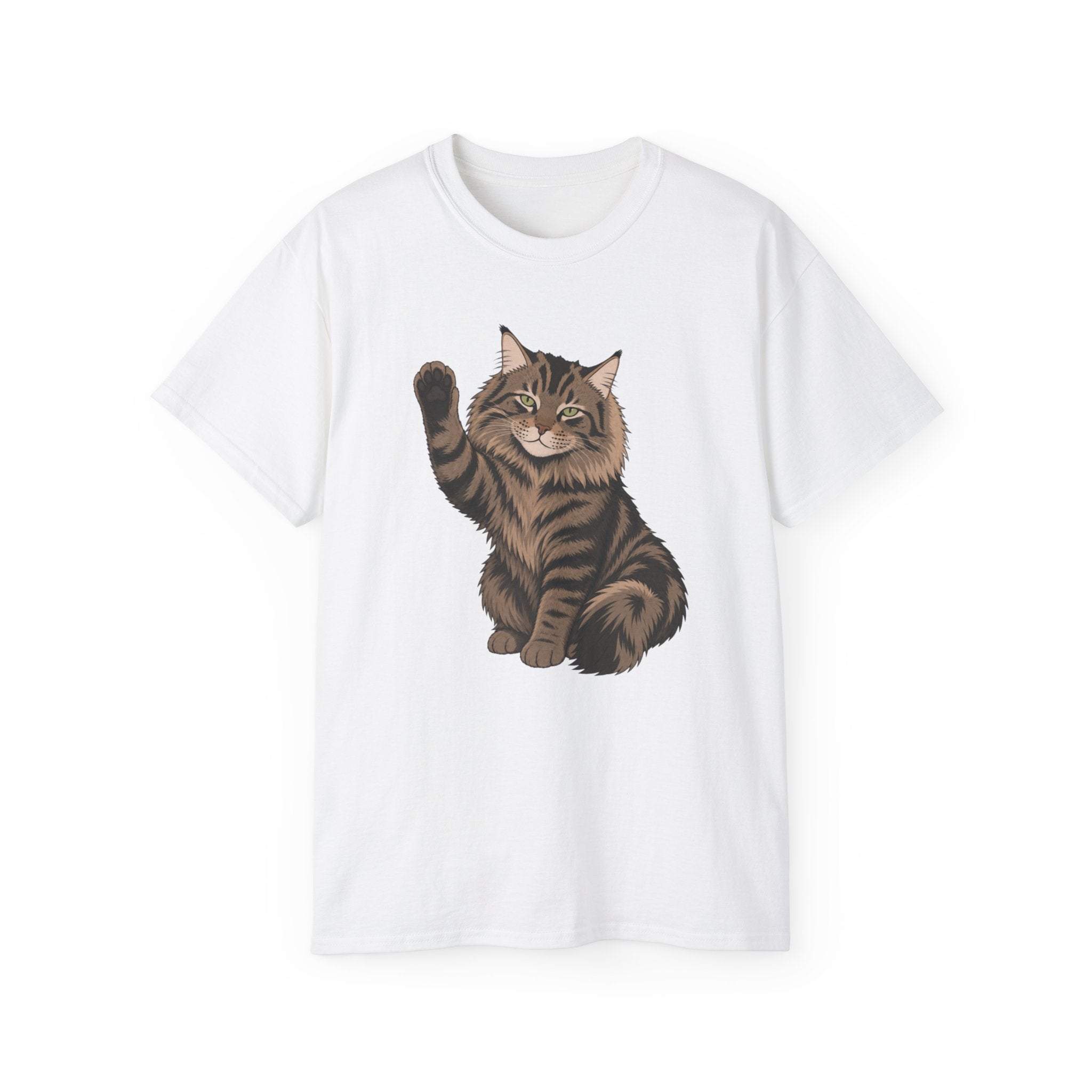 Hello Cat Graphic Tee | Relaxed Fit Tee for Cat Lovers