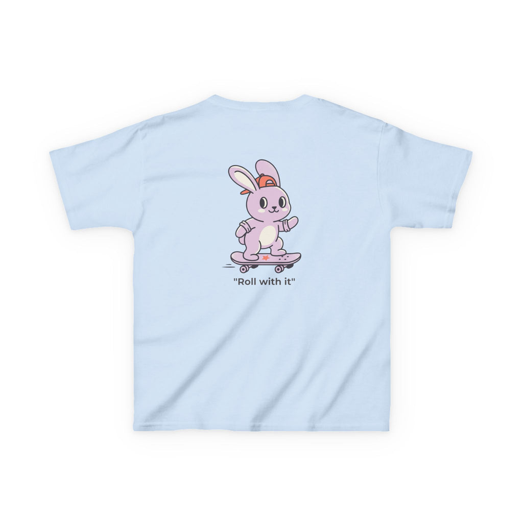 Roll With It Bunny Tee – Kids Graphic T-Shirt