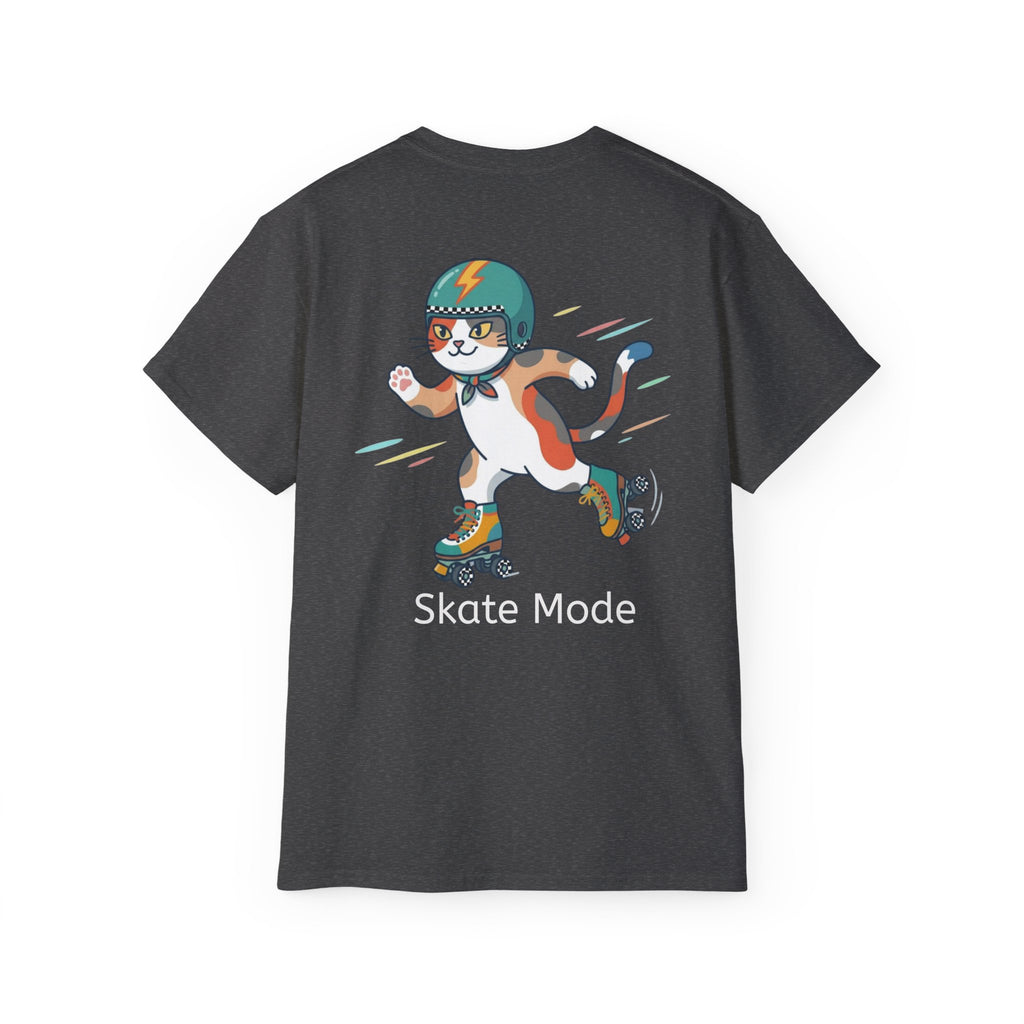 Skate Mode Graphic Tee | Relaxed Oversized Skater Cat Shirt