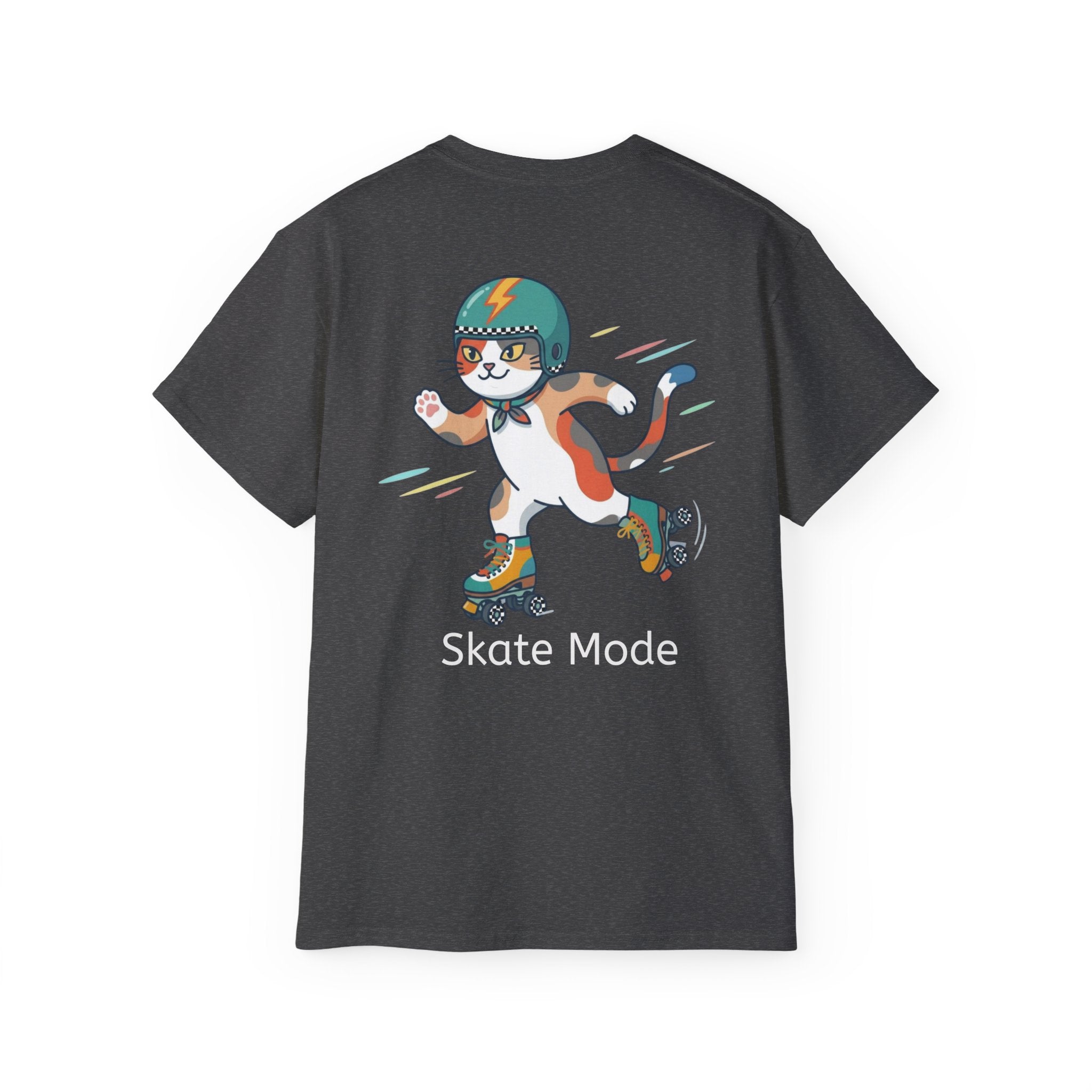 Skate Mode Graphic Tee | Relaxed Oversized Skater Cat Shirt