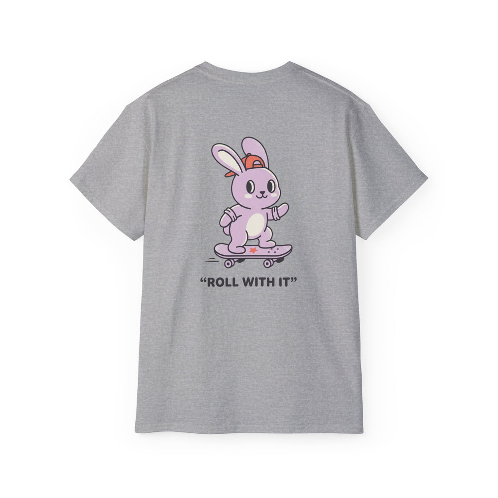 Roll With It Bunny Graphic Tee | Relaxed Oversized Unisex Shirt