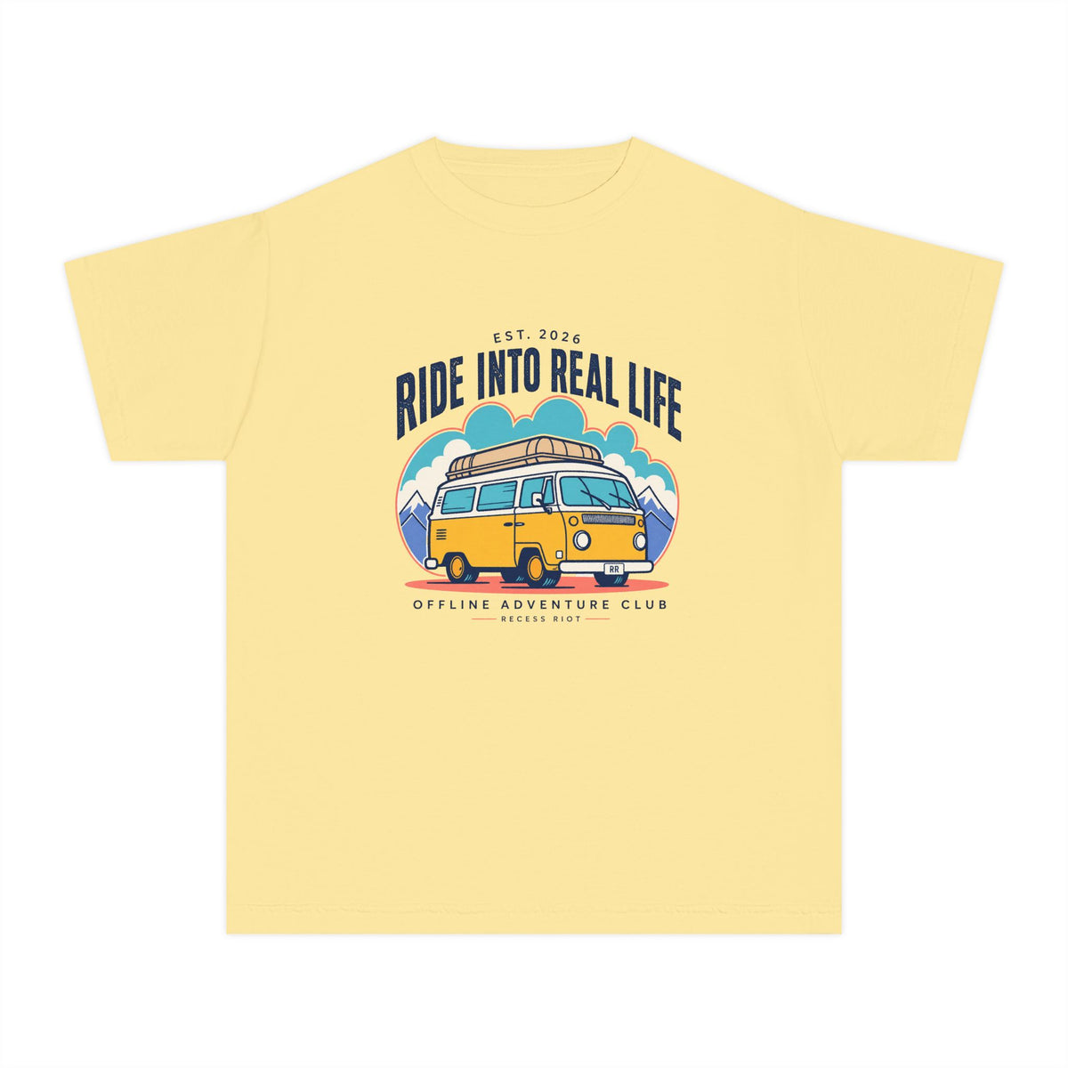 Ride Into Real Life Offline Adventure Youth Tee