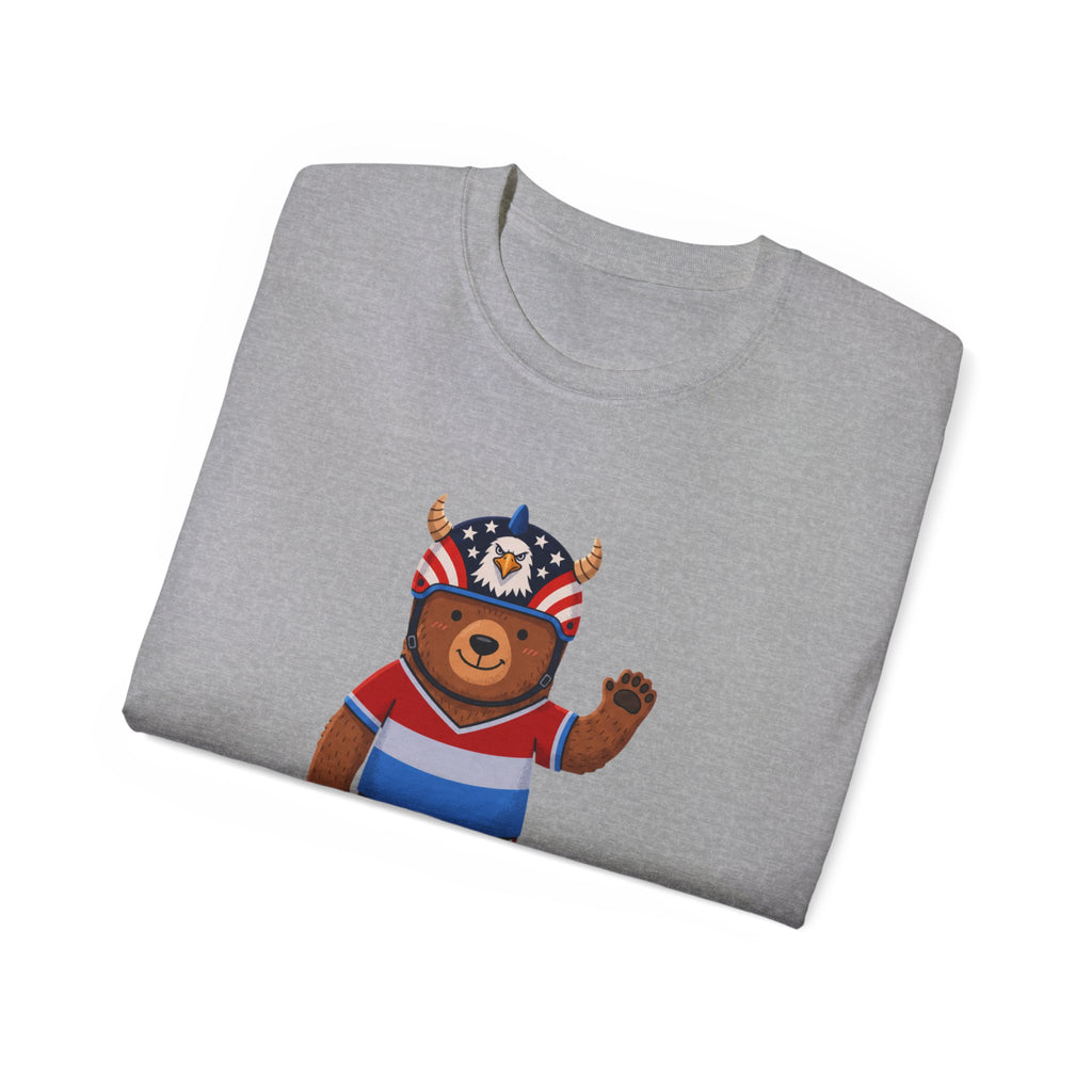 Play Free Graphic Tee | Oversized Americana Bear Shirt
