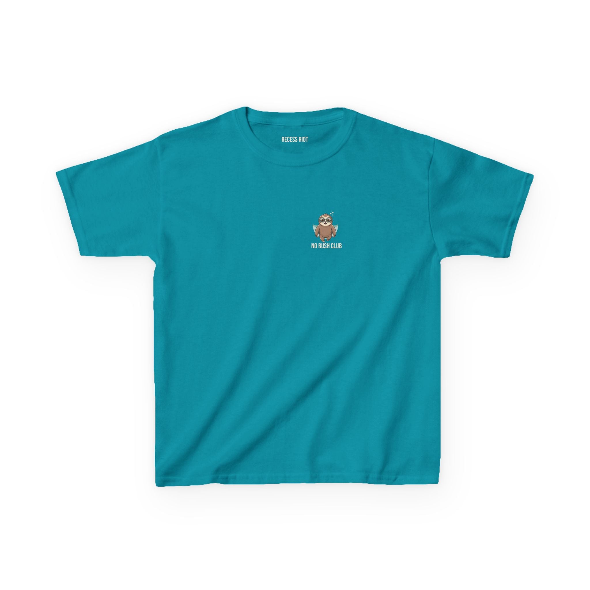 No Rush Club Sloth Tee | Recess Riot Kids Graphic T-Shirt