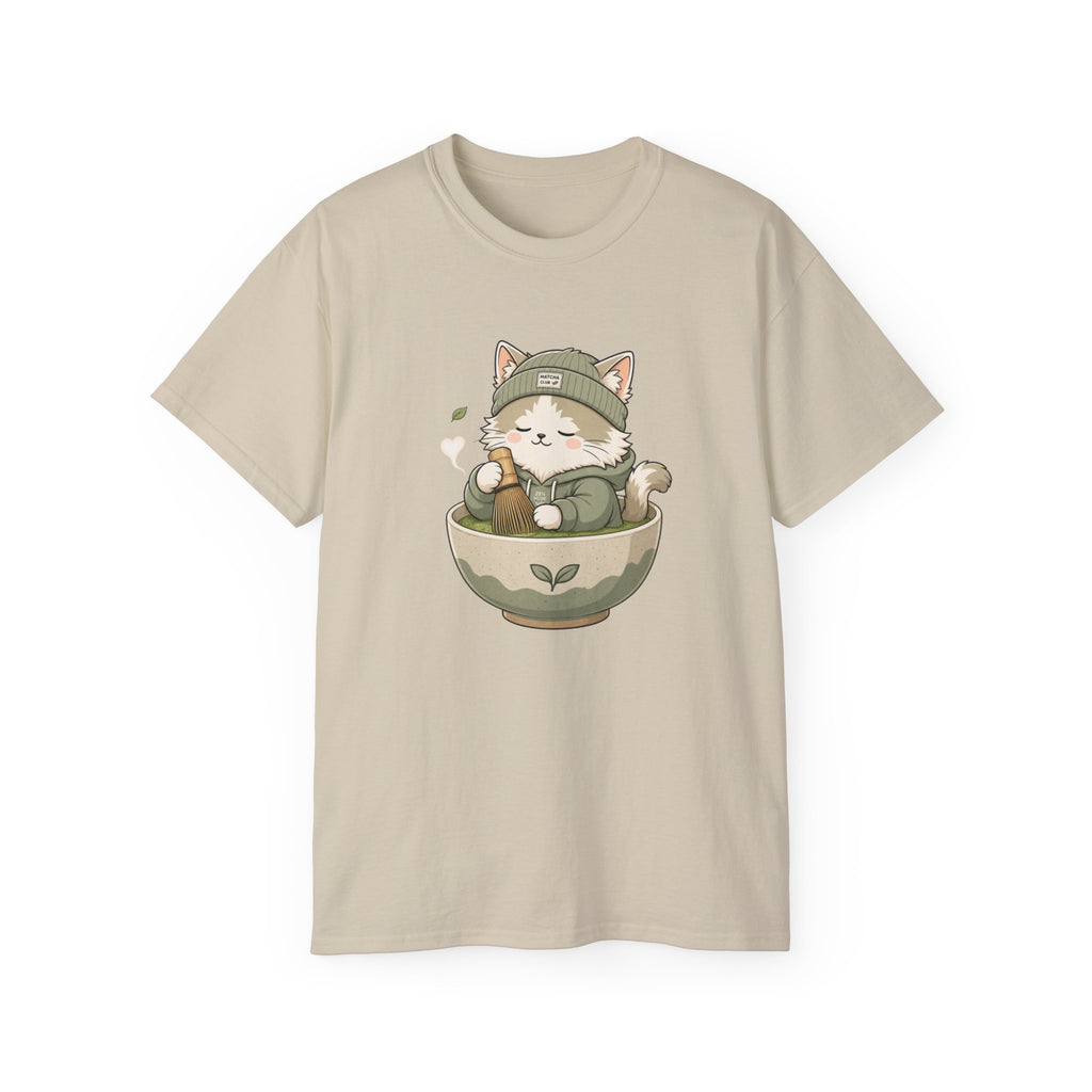 Matcha Mode Graphic Tee | Adult Oversized Matcha Cat T-Shirt | Cute Skateboarding Cat Shirt | Recess Riot
