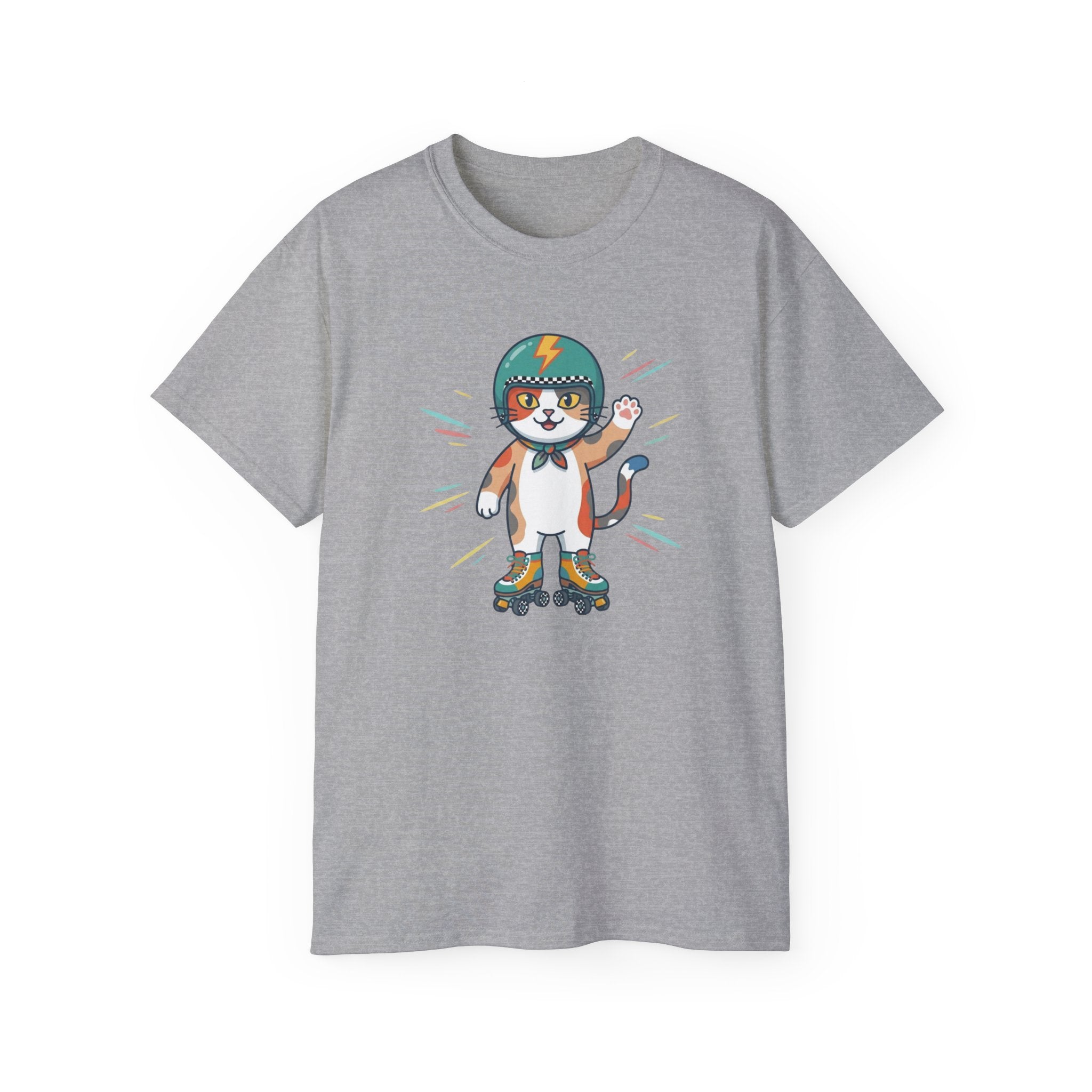 Skate Mode Graphic Tee | Relaxed Oversized Skater Cat Shirt