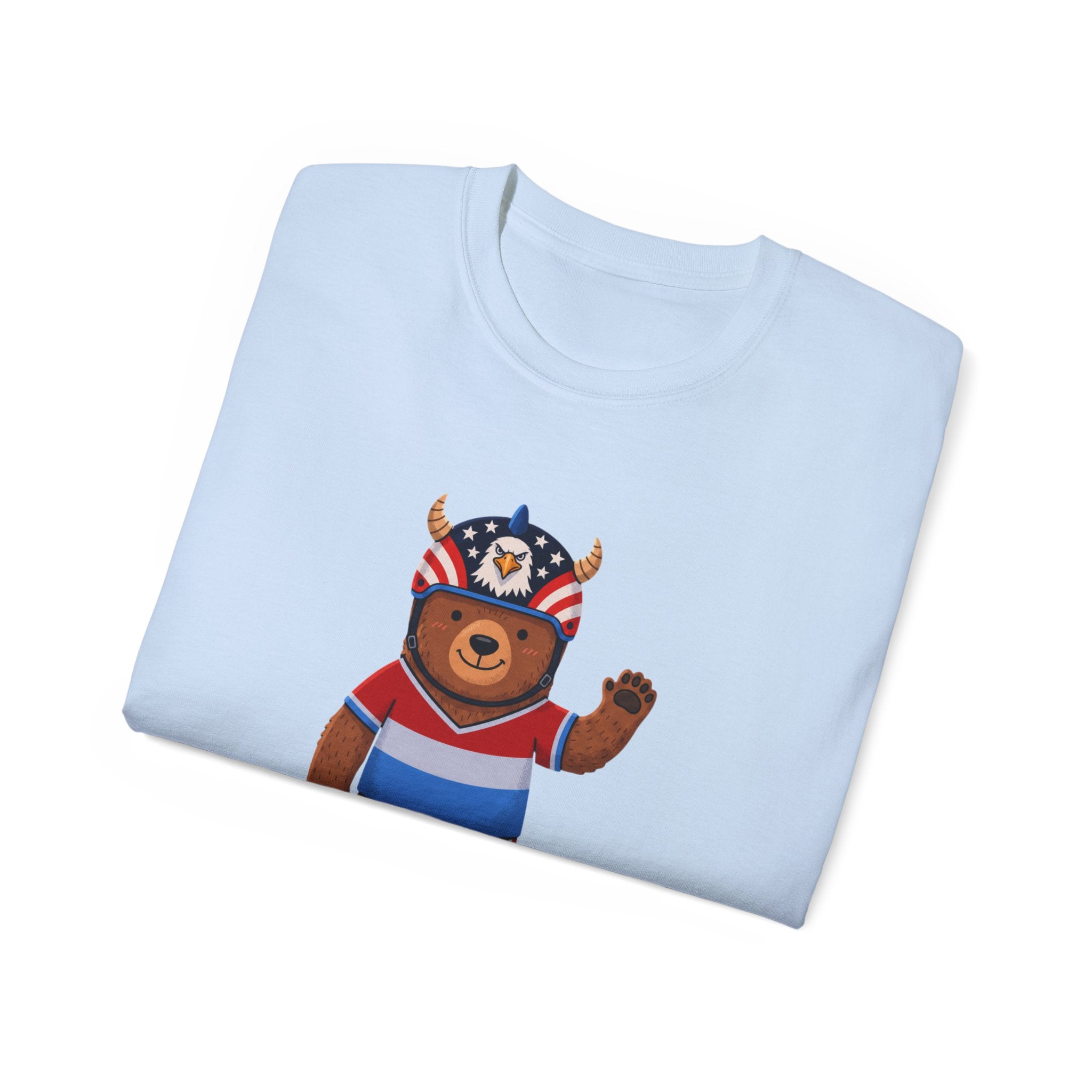 Play Free Graphic Tee | Oversized Americana Bear Shirt