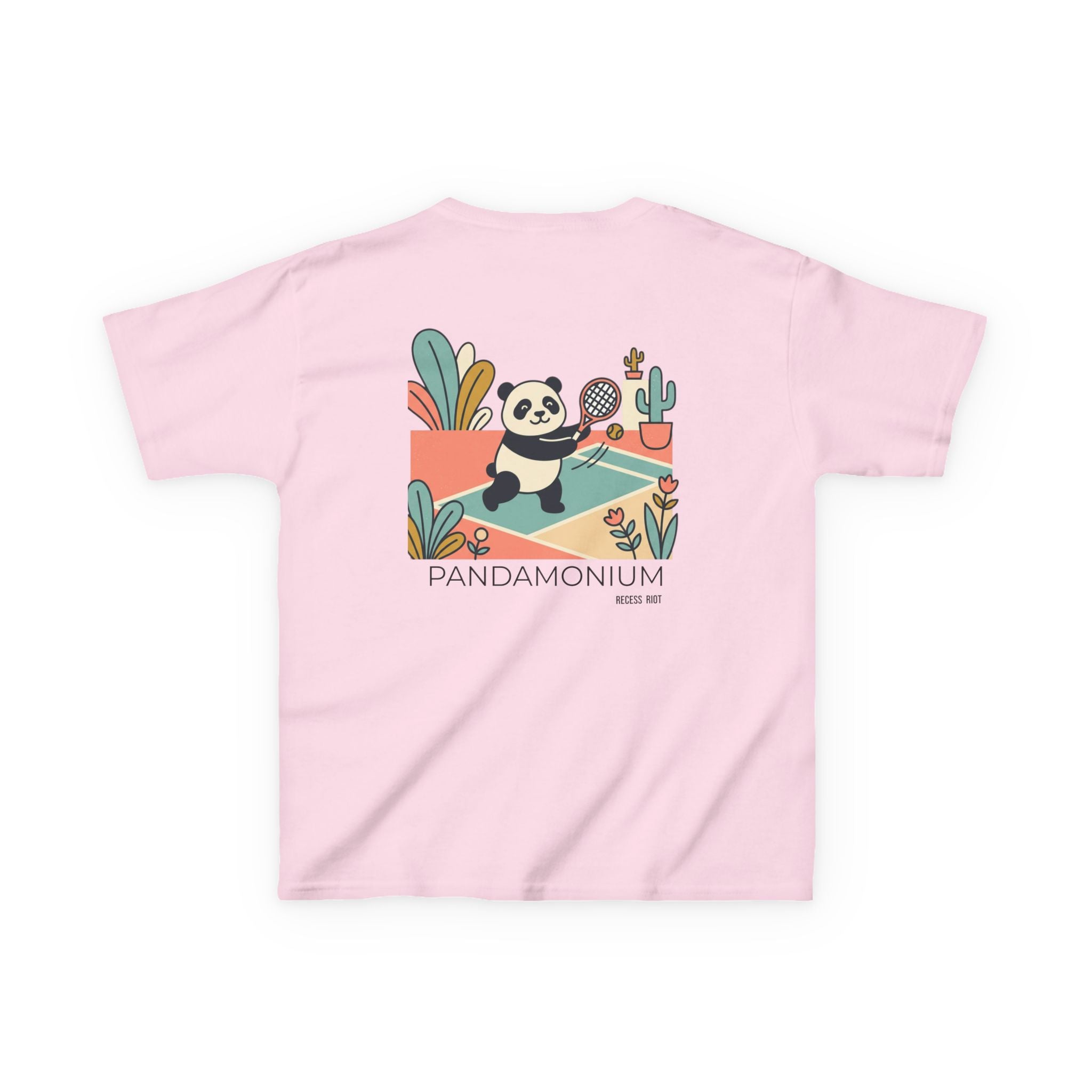 Pandamonium Tennis Tee | Recess Riot Kids Graphic T-Shirt