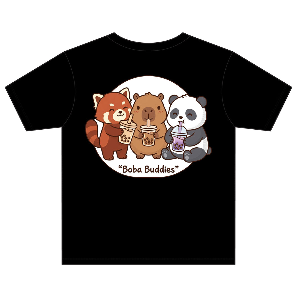 Kawaii Boba Buddies Youth Tee — Cute Animal Bubble Tea Shirt