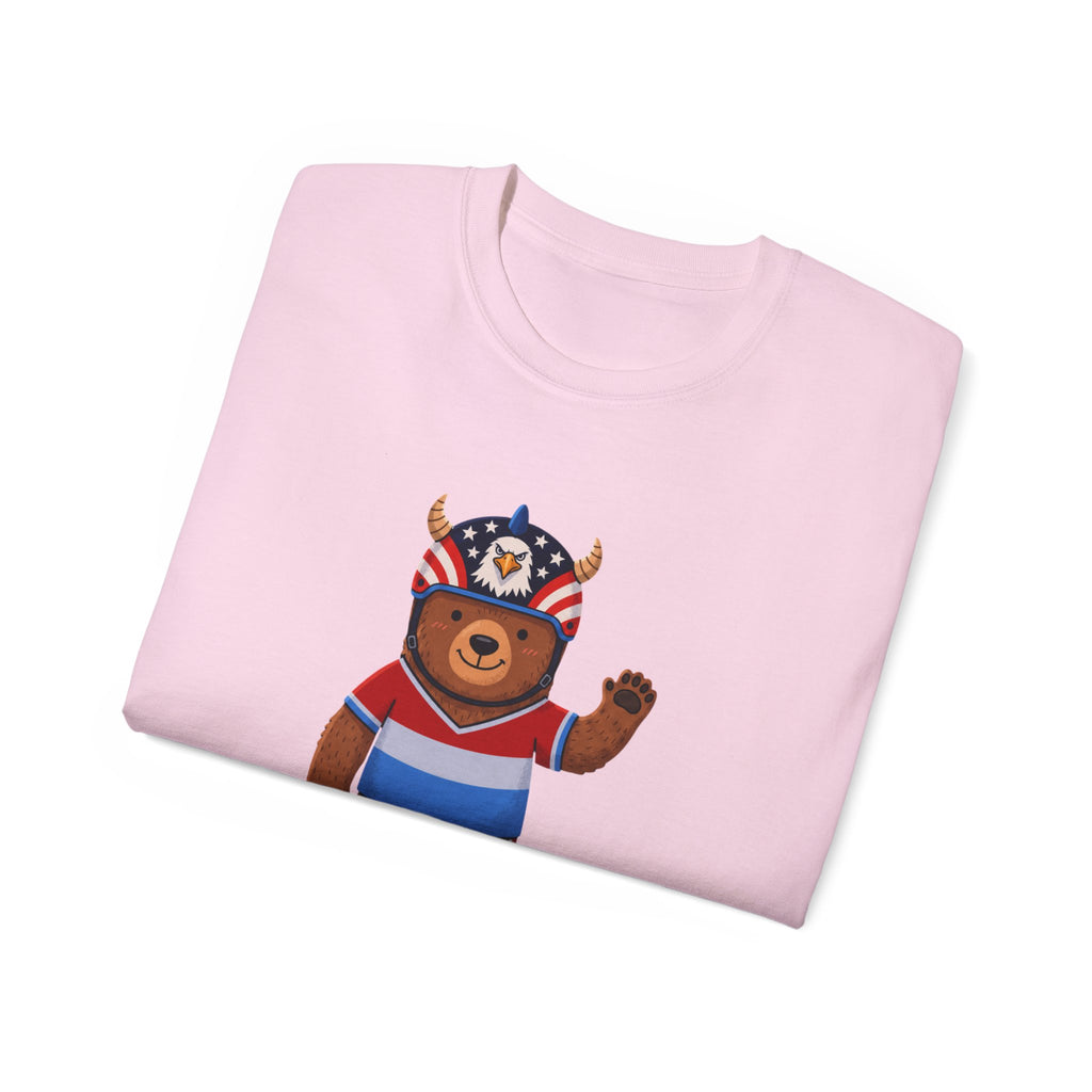 Play Free Graphic Tee | Oversized Americana Bear Shirt