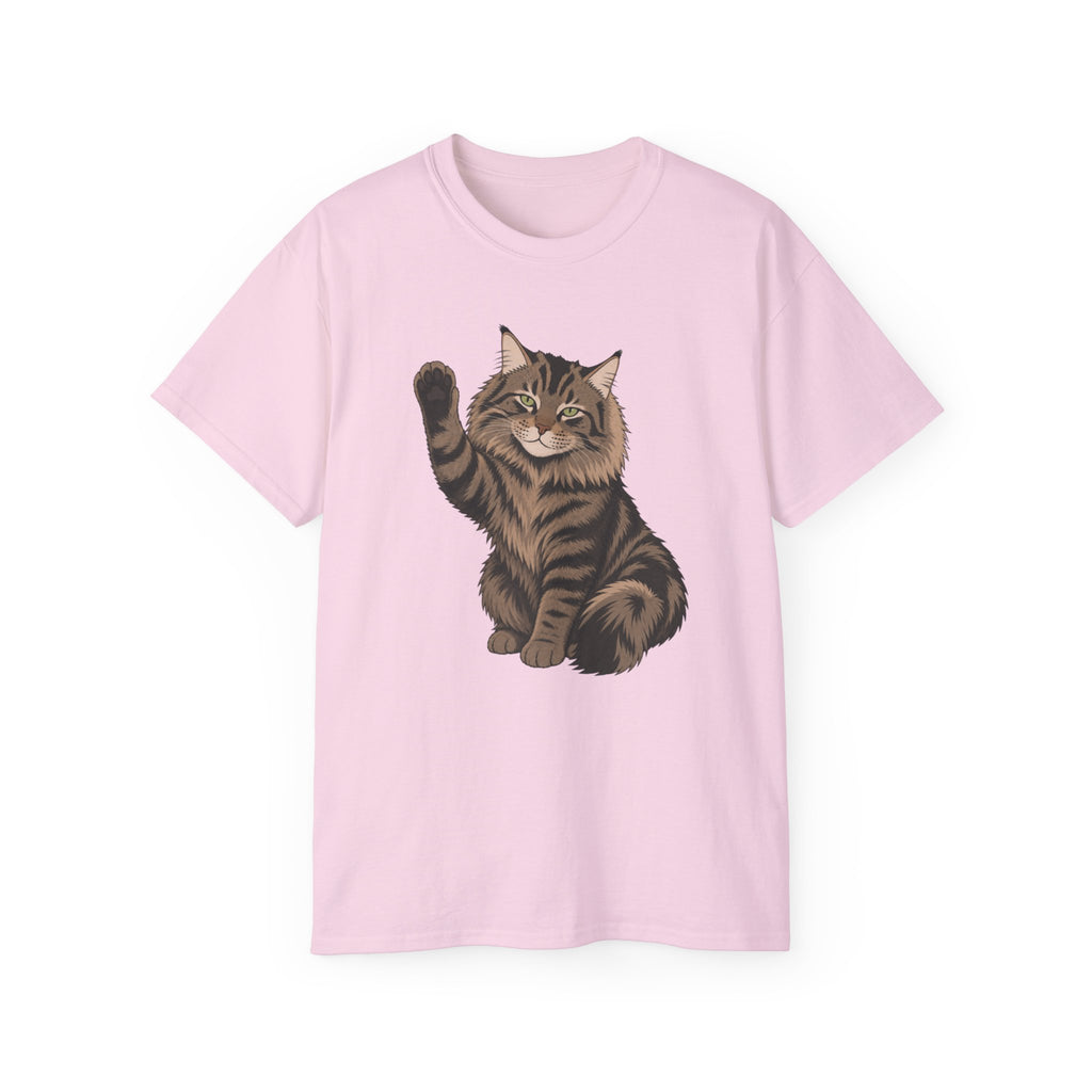Hello Cat Graphic Tee | Relaxed Fit Tee for Cat Lovers