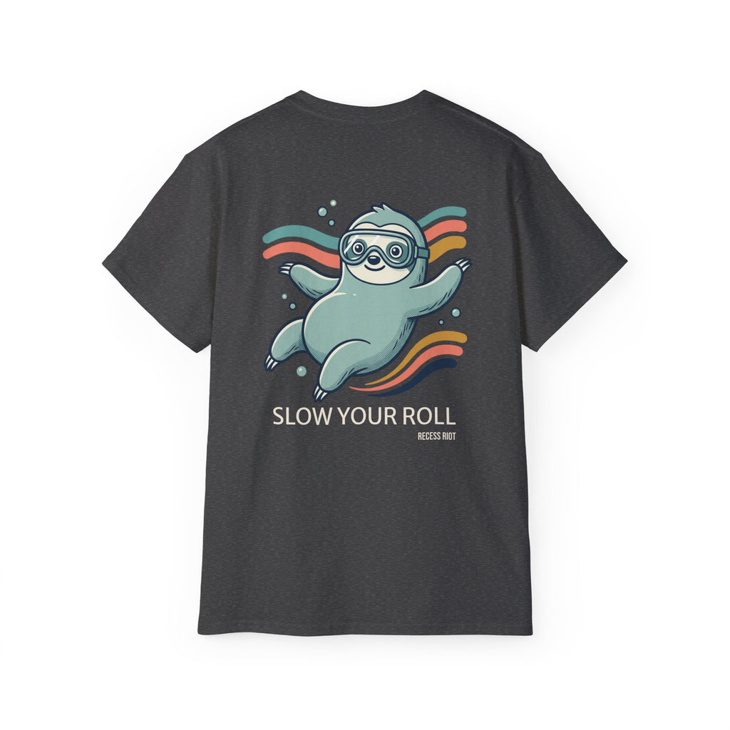 Slow Your Roll Sloth Graphic Tee | Relaxed Oversized Unisex Shirt