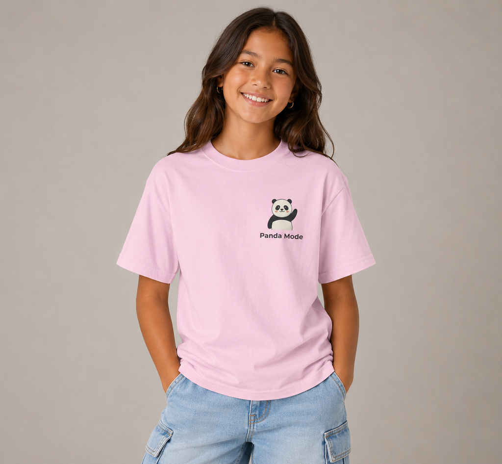 Explorer Mode Panda Kids Graphic T-Shirt | Cute Soft Cotton Play Mode Tee