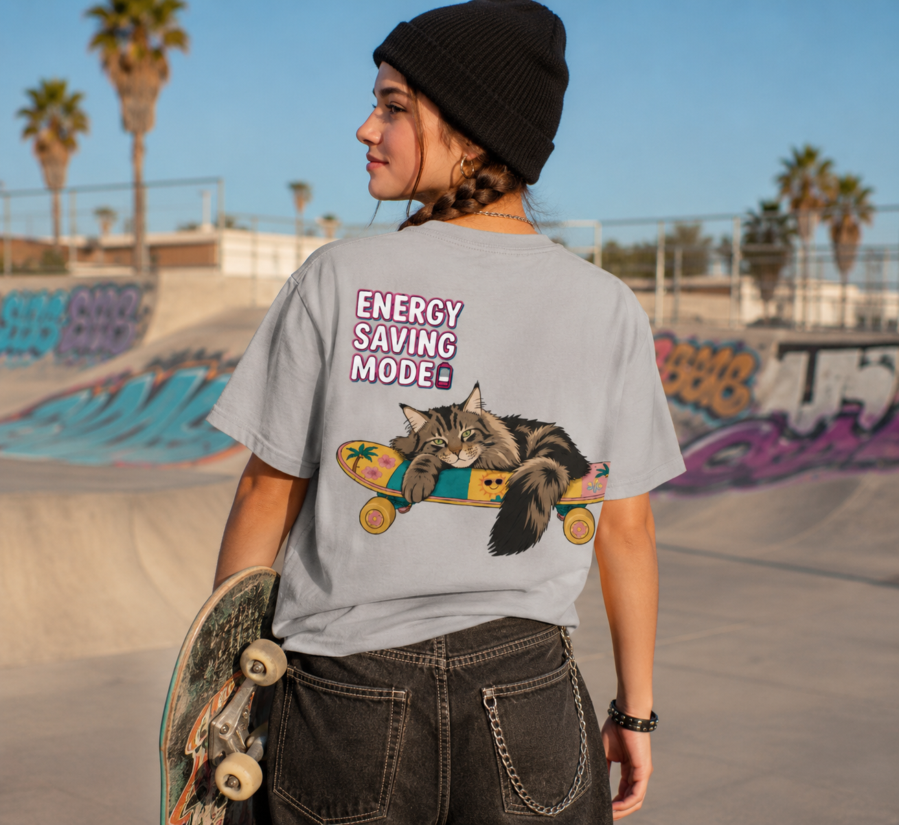 Energy Saving Mode Cat Tee