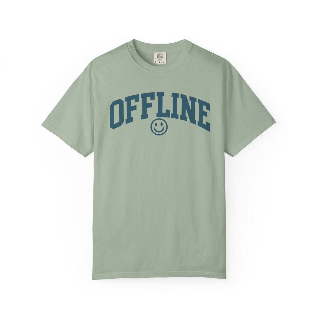 Offline Smile T-Shirt — Vintage Collegiate Graphic Tee