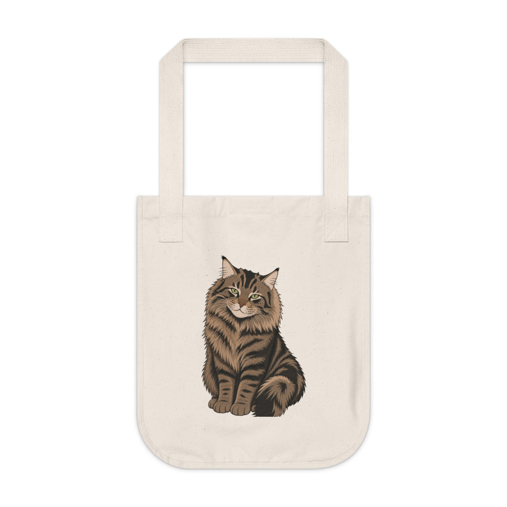Energy Saving Mode Cat Tote Bag – Cute Canvas Shoulder Bag