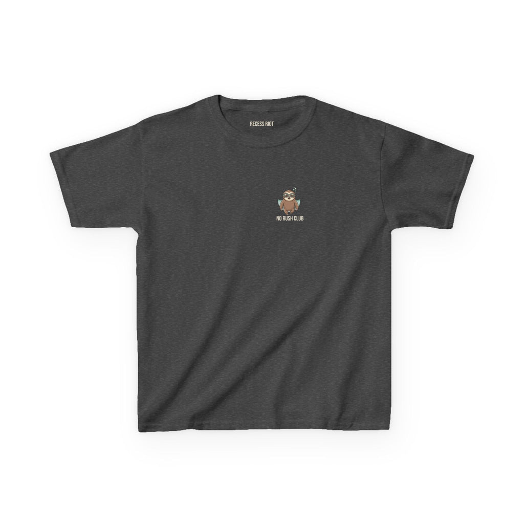 No Rush Club Sloth Tee | Recess Riot Kids Graphic T-Shirt