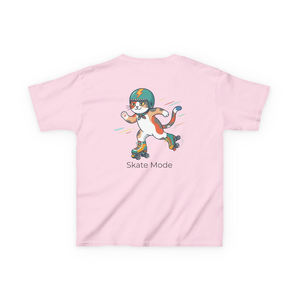 Skate Mode Cat Graphic Tee for Kids | Play Mode Collection