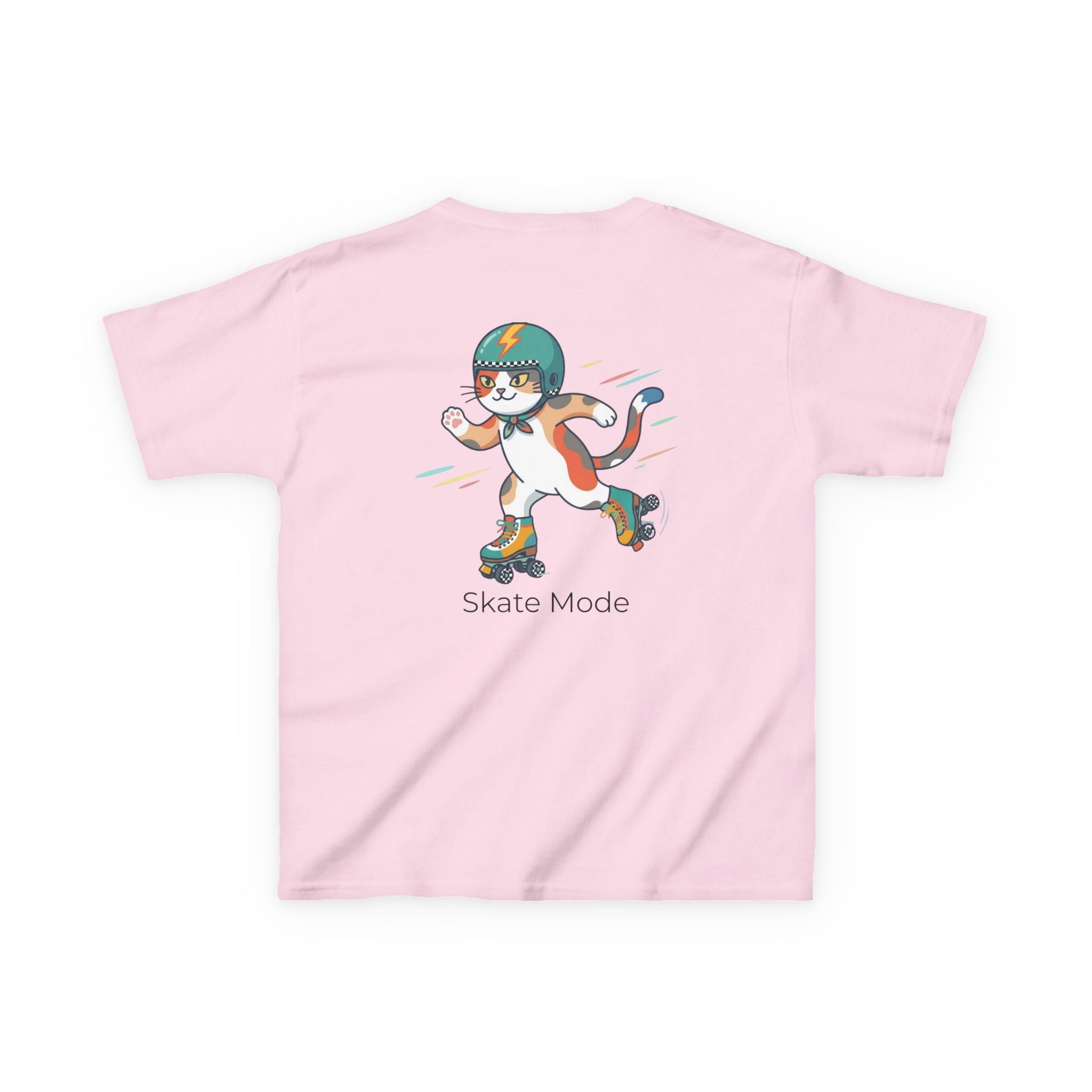 Skate Mode Cat Graphic Tee for Kids | Play Mode Collection