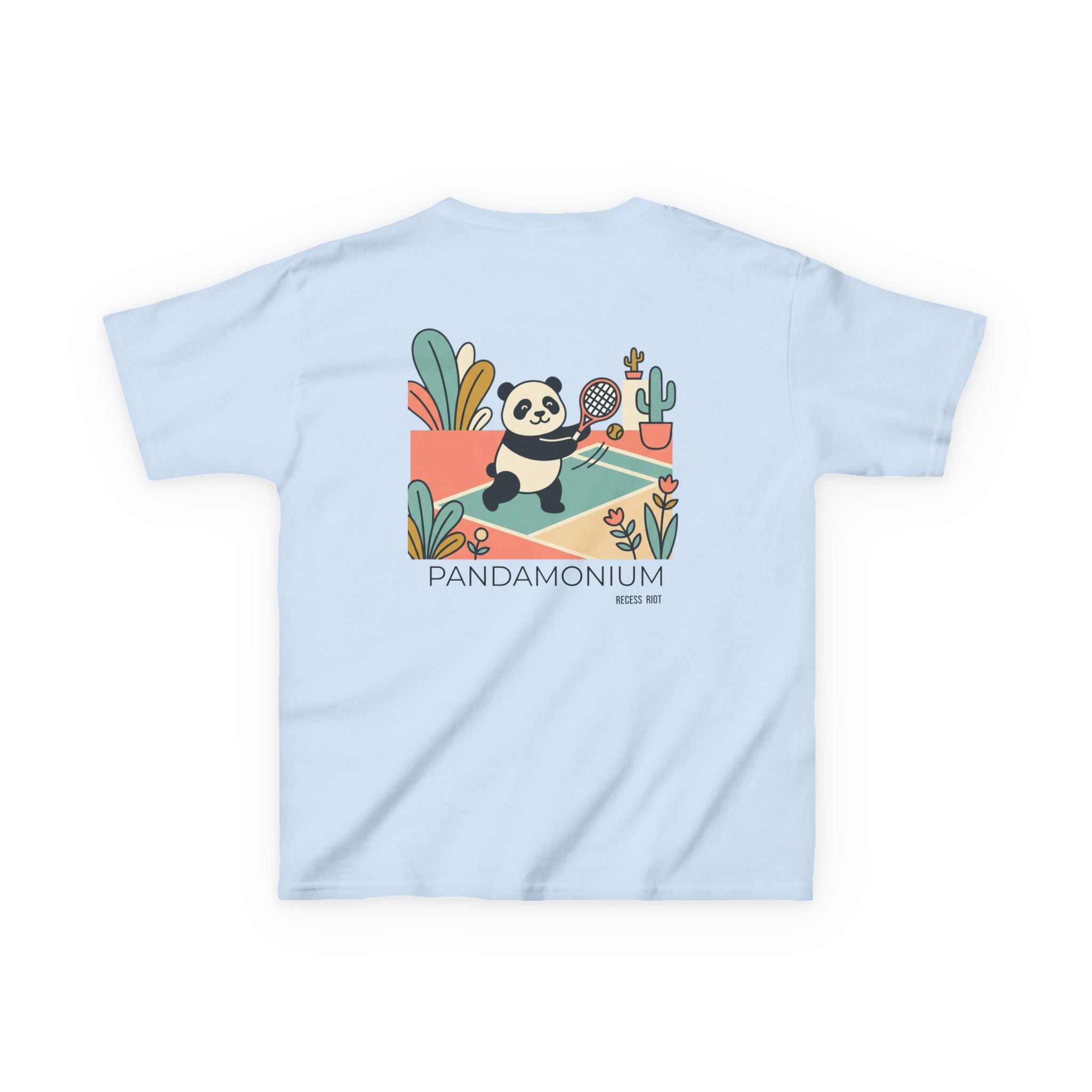Pandamonium Tennis Tee | Recess Riot Kids Graphic T-Shirt