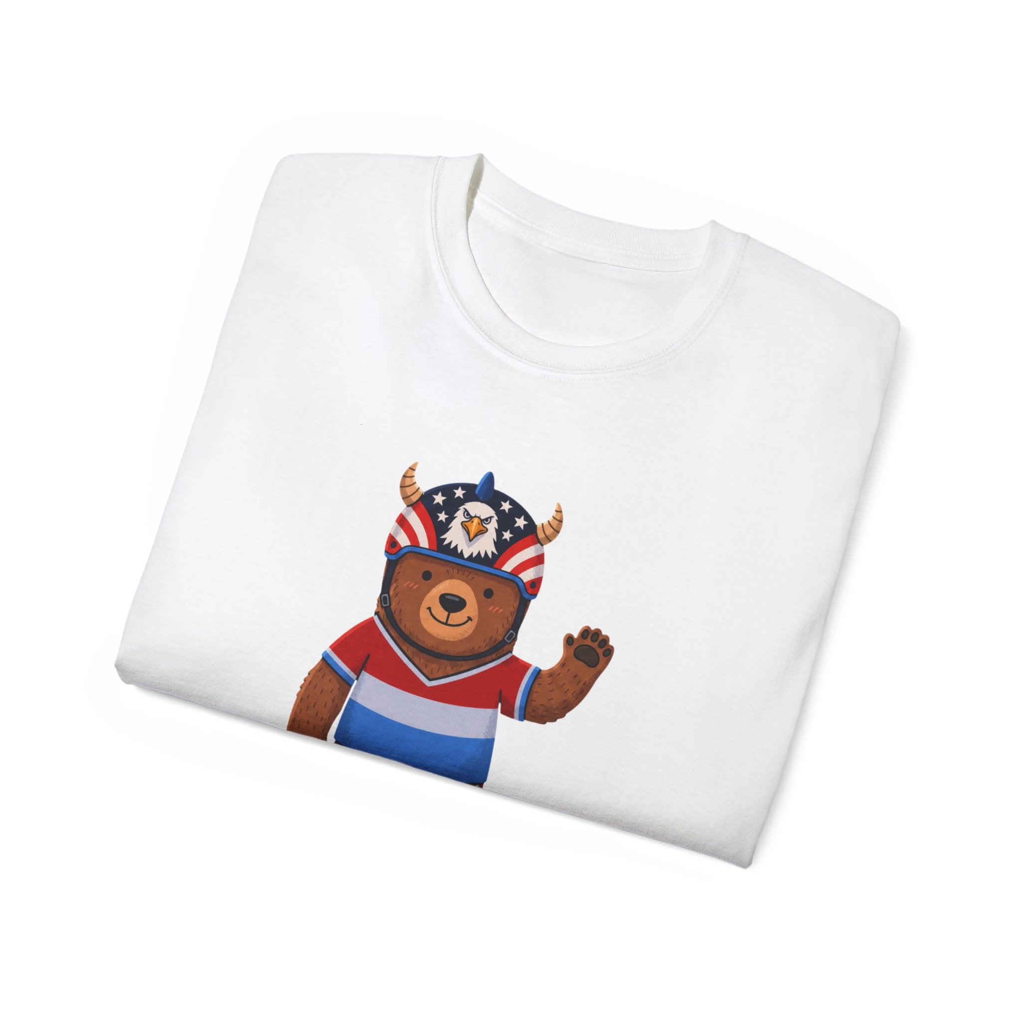 Play Free Graphic Tee | Oversized Americana Bear Shirt