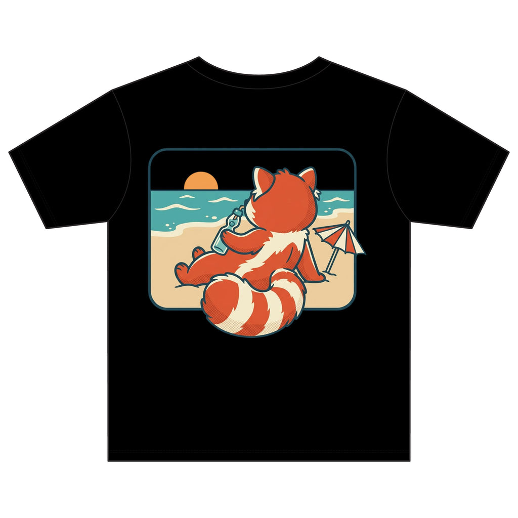 Youth Tee — 'Sip & Siesta' Red Panda Beach Graphic Shirt