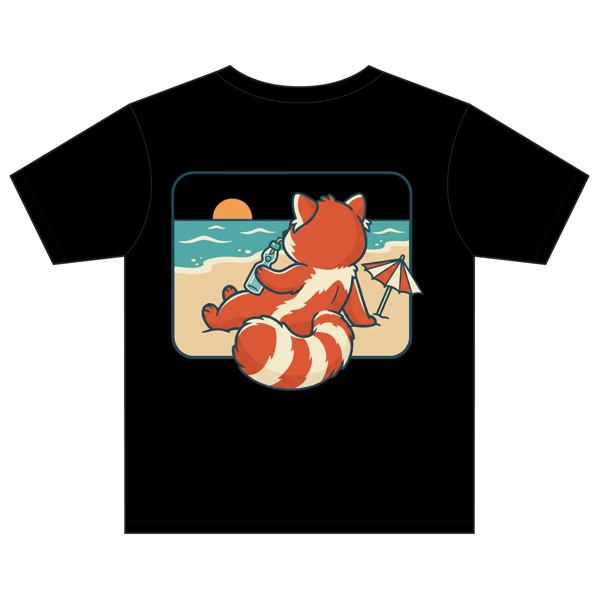 Youth Tee — 'Sip & Siesta' Red Panda Beach Graphic Shirt