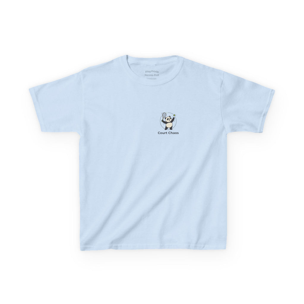 Pandamonium Tennis Tee | Recess Riot Kids Graphic T-Shirt