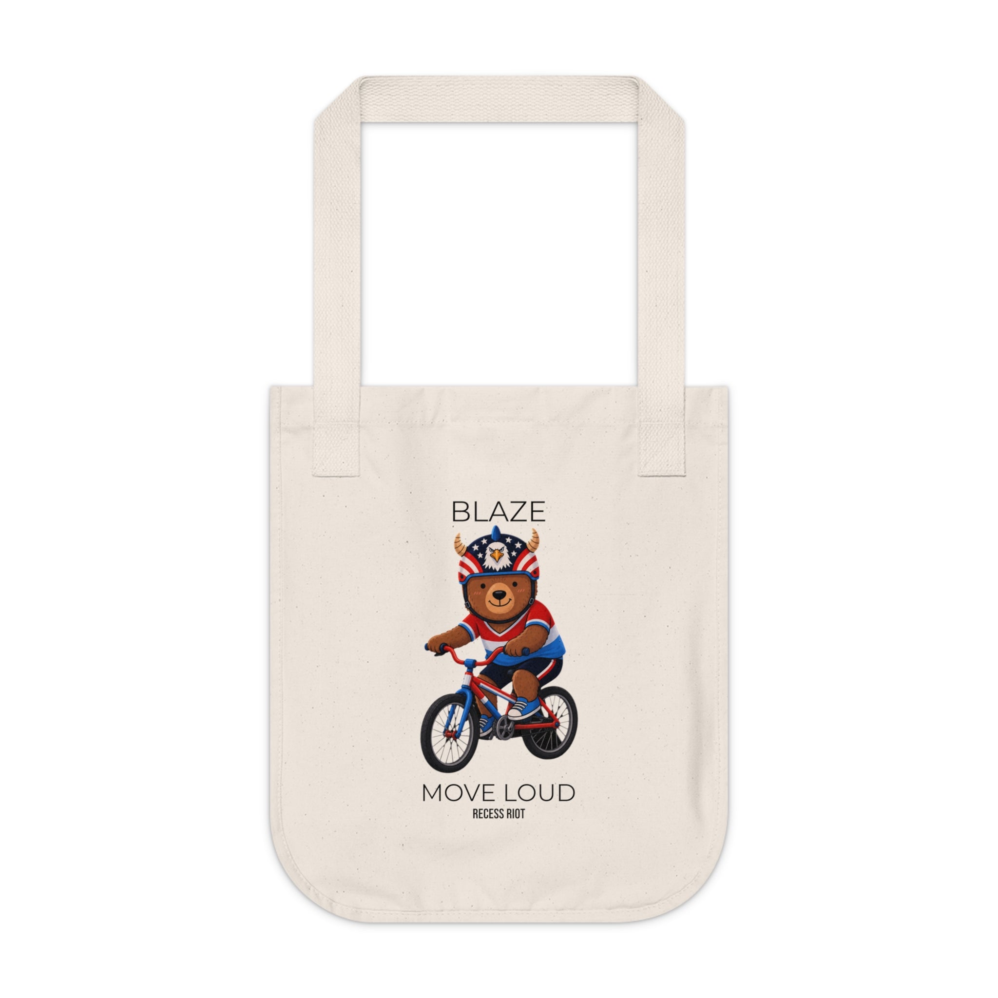 Blaze™ Move Loud Organic Tote Bag | Recess Riot Mascot Collection