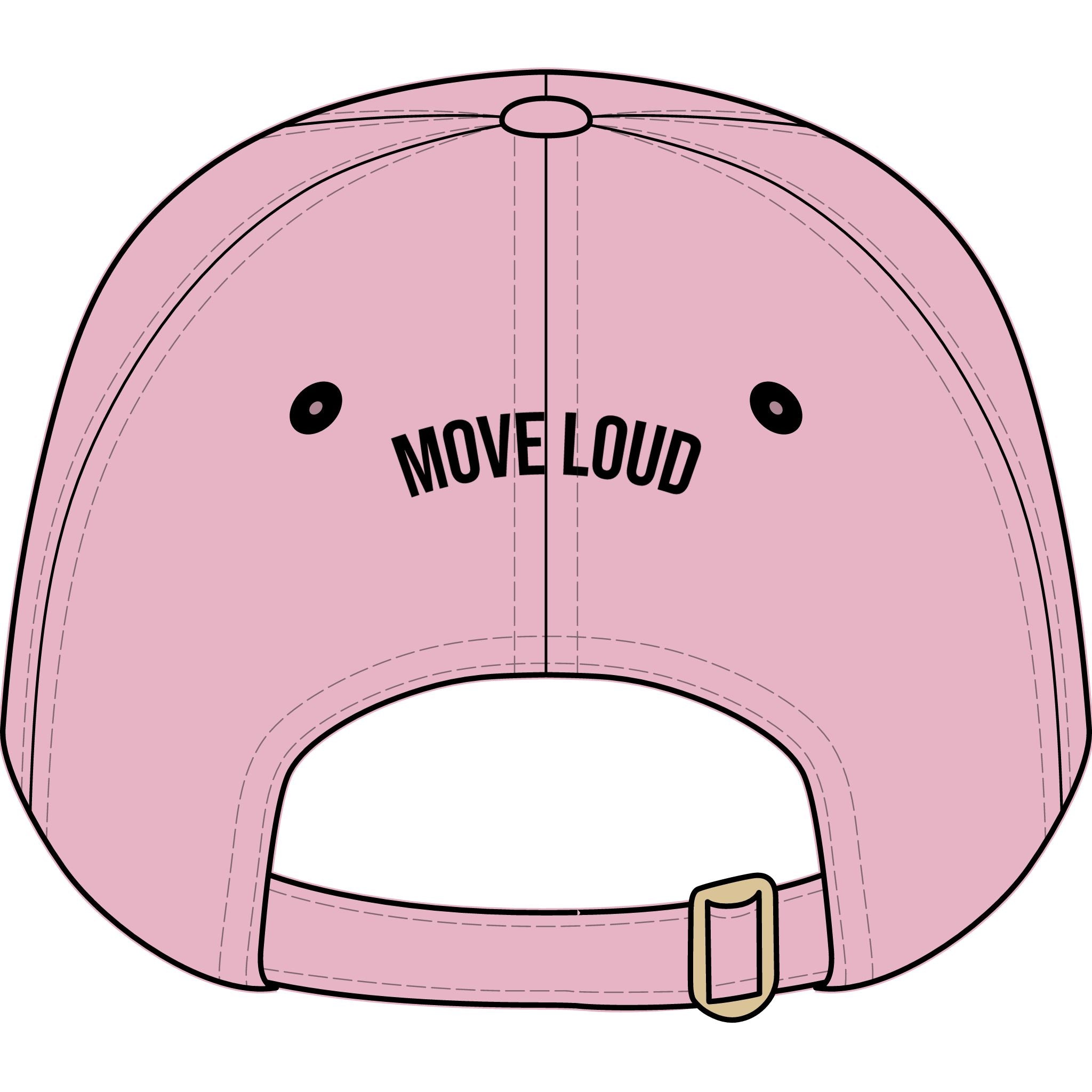 Youth Cap — Pink Embroidered "Recess Riot" Logo with "Move Loud" Back