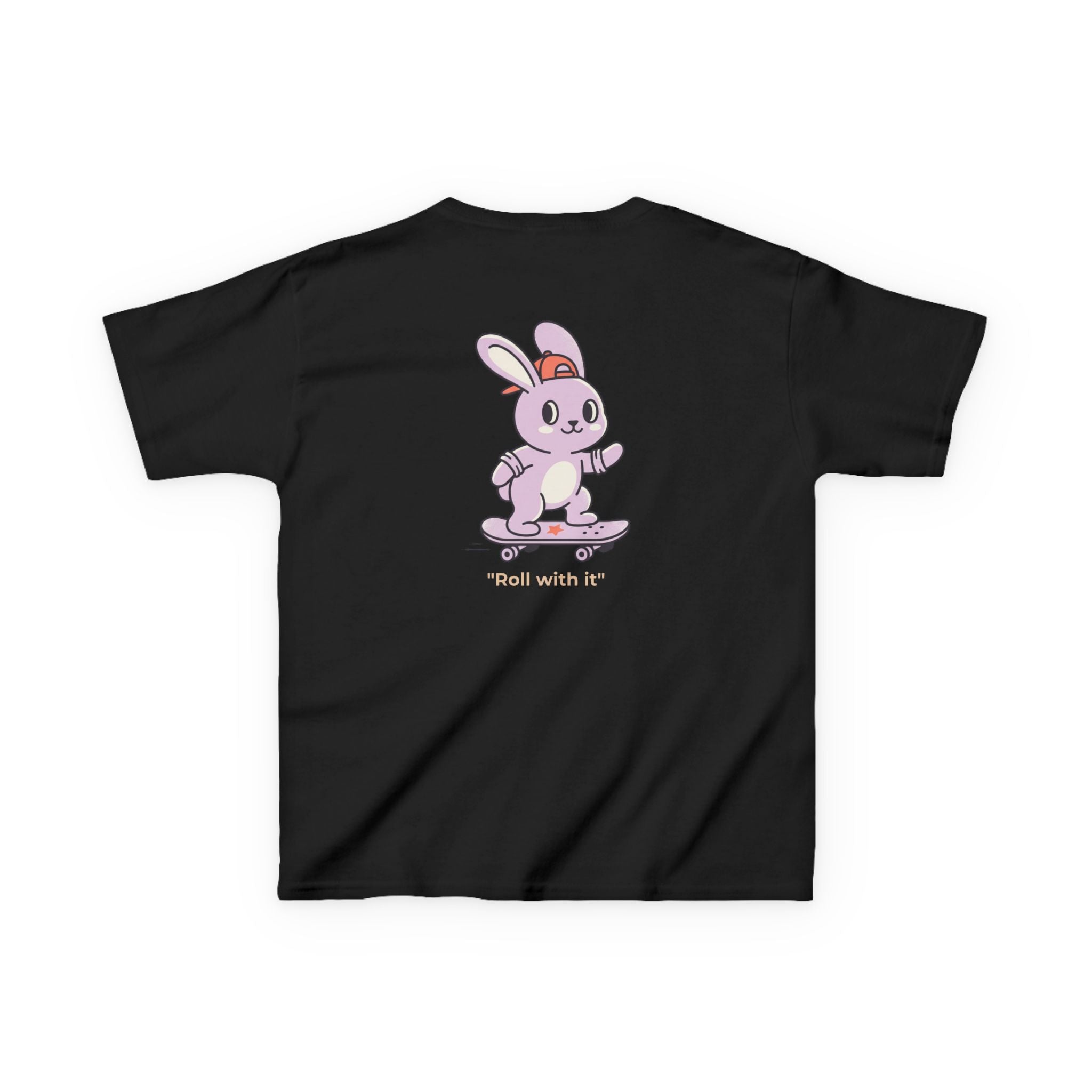 Roll With It Bunny Tee – Kids Graphic T-Shirt
