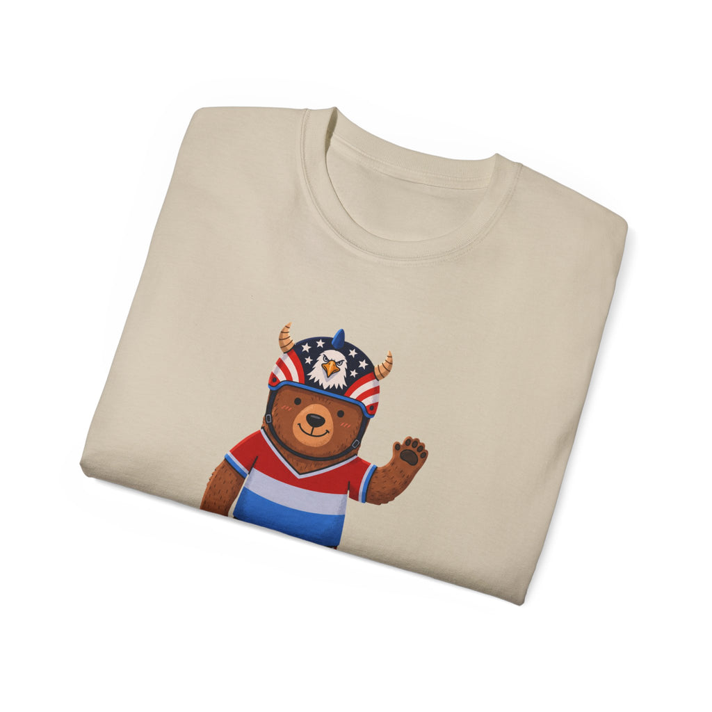 Play Free Graphic Tee | Oversized Americana Bear Shirt