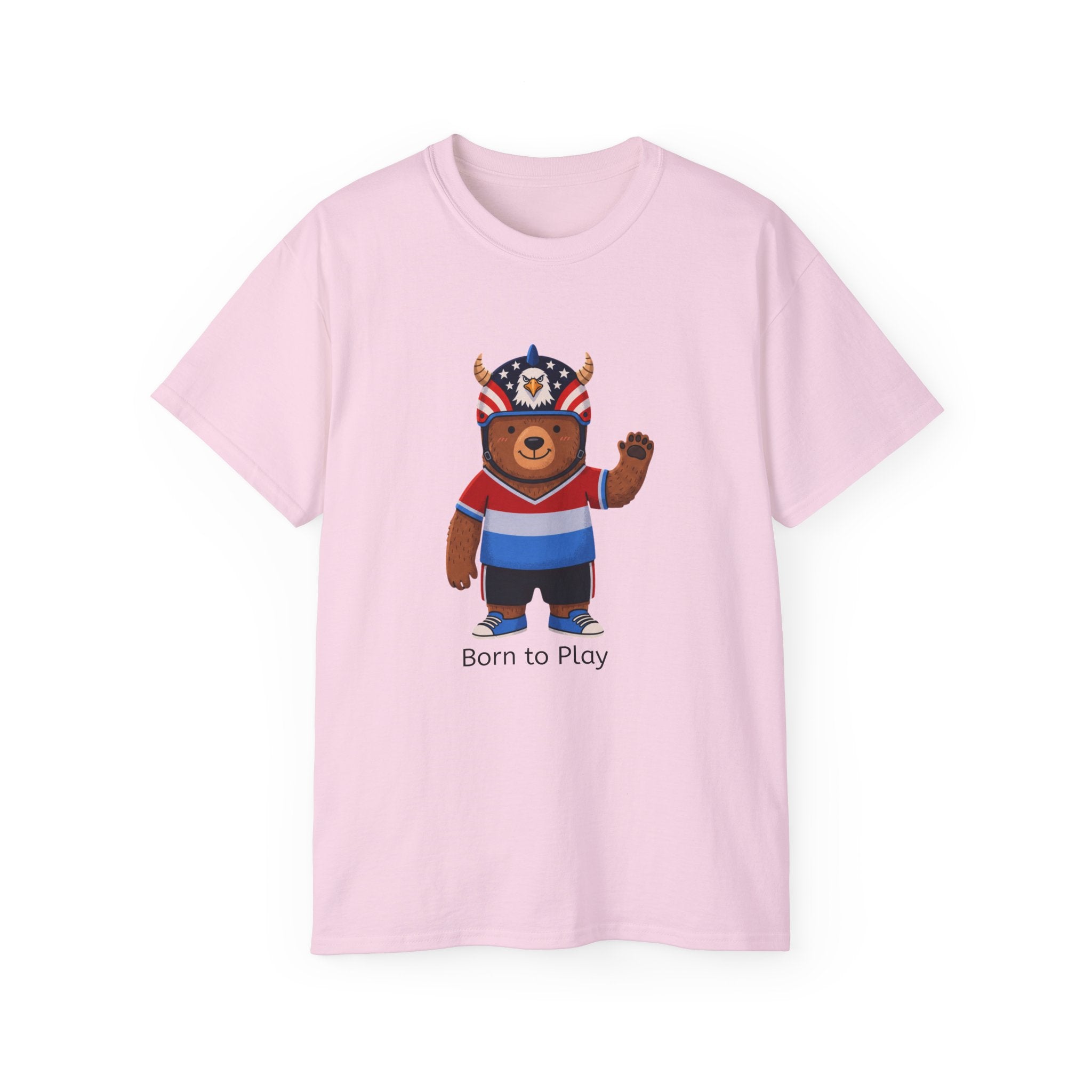 Play Free Graphic Tee | Oversized Americana Bear Shirt