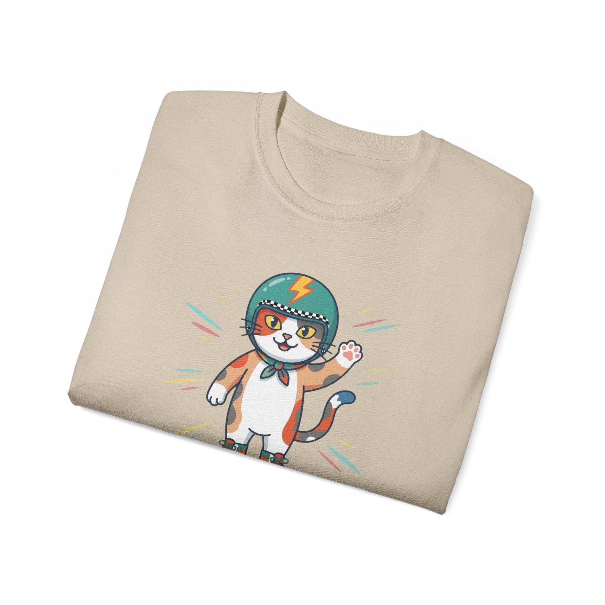 Skate Mode Graphic Tee | Relaxed Oversized Skater Cat Shirt